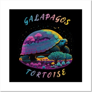 Galapagos Tortoise In Galapagos, With Trees, Creative Posters and Art